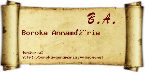 Boroka Annamária névjegykártya